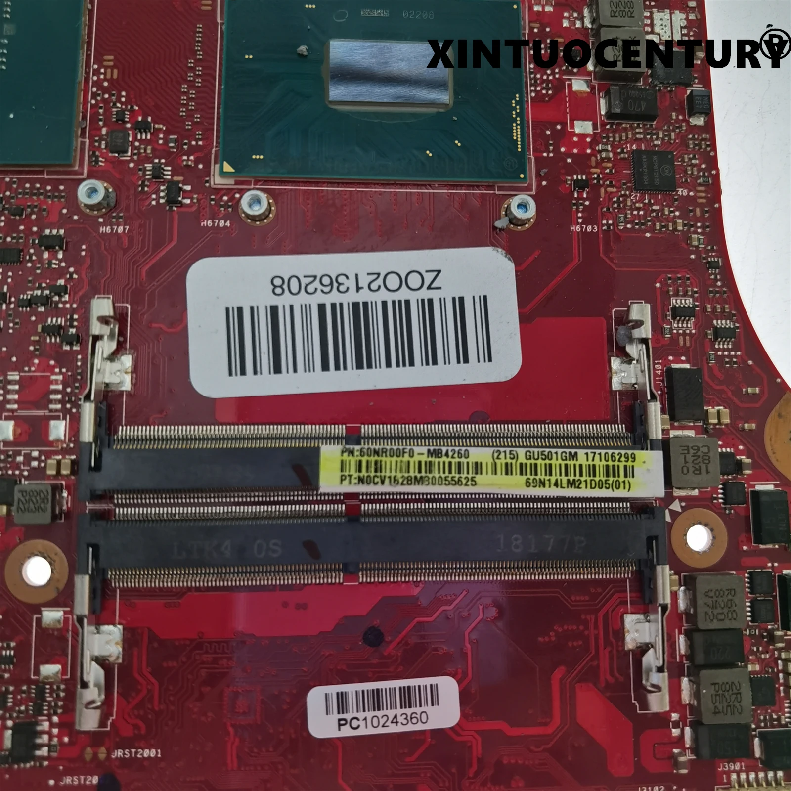 Verkaufen 60NR00F0-MB4260 Für ASUS ROG GU501G 5U501GM Laptop Motherboard REV. 2,1 Mainboard Mit I7-8750H N17E-G1-A1 100% Getestet Arbeits