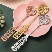 304 stainless steel coffee mixing spoon european style long handle dessert spoon creative carved spoons home tableware