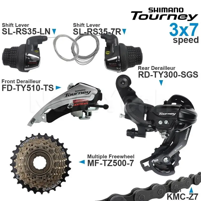 Переключатель передач SHIMANO TOURNEY 3x6 3x 7 включая переключатели RS35 TY300 задний