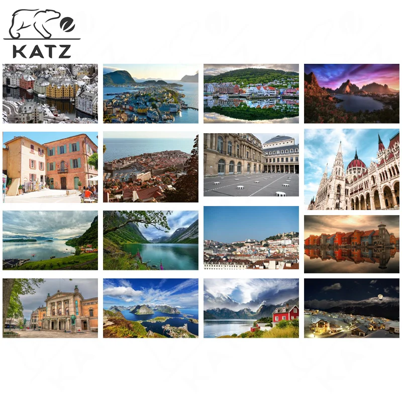 

Snow House Purple Sunset Scenic Spot Handmade Diy Diamond Painting Cross Stitch Kits Jiangnan Lake Diamond Embroidery Home Decor
