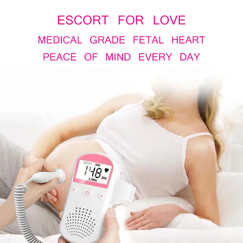 

Household Fetal Doppler Baby Prenatal Heart Rate Detector Sonar Doppler Stethoscope Pregnant Women Fetal Monitor No Radiation