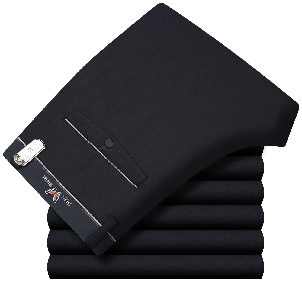 SP188 Navy blue ICPANS, мужские брюки, для офиса, формальный, деловой, умный костюм, брюки, мужские, Полиэстер, Хлопок, классические, для свадьбы, брюки, мужские, черные, синие - Цвет: SP188 Navy blue