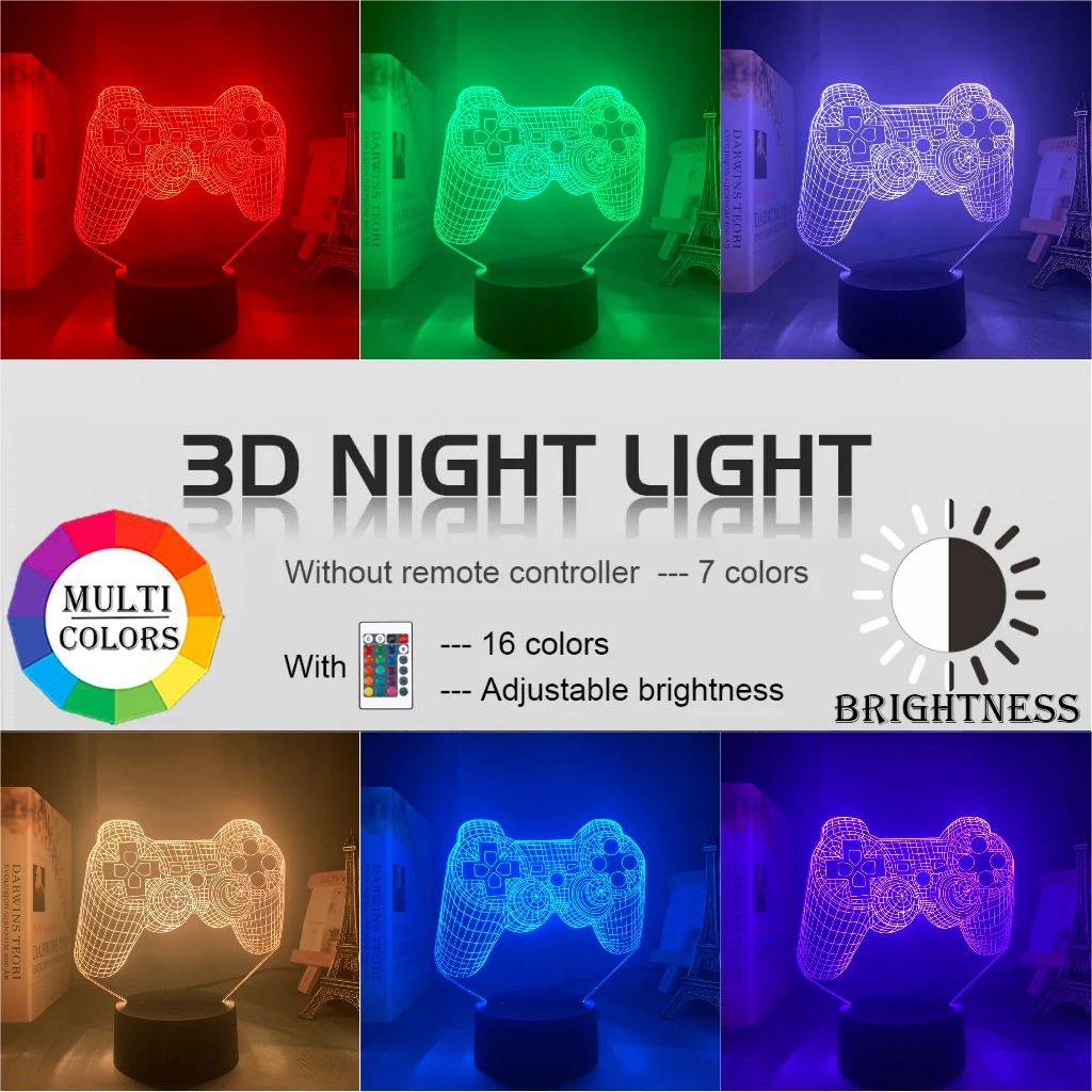 3d ночсветильник игровой коврик светодиодное украшение для детской спальни