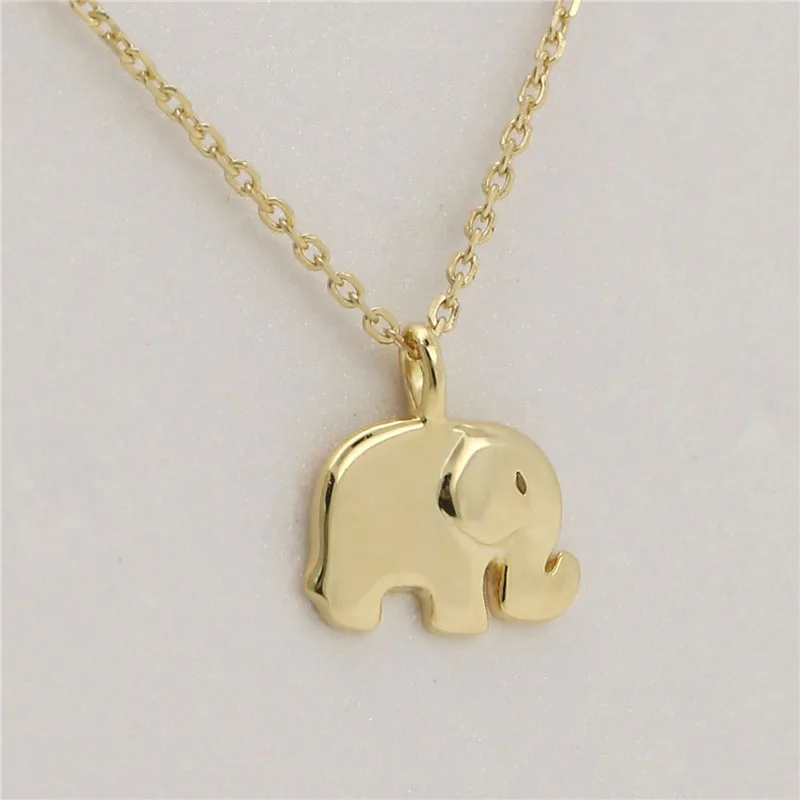 

Настоящее серебро 925 проба животное слон кулон ожерелье для женщин массивная длинная цепь золото ожерелье Модные аксессуары Подарки