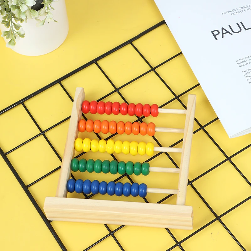 

Mini Wooden Abacus Children Early Math Learning Toy Numbers Counting Calculating Beads Abacus Educational Toy
