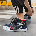 Кроссовки мужские кожаные, повседневная обувь для ходьбы, низкая подошва, высокие, дизайнерские