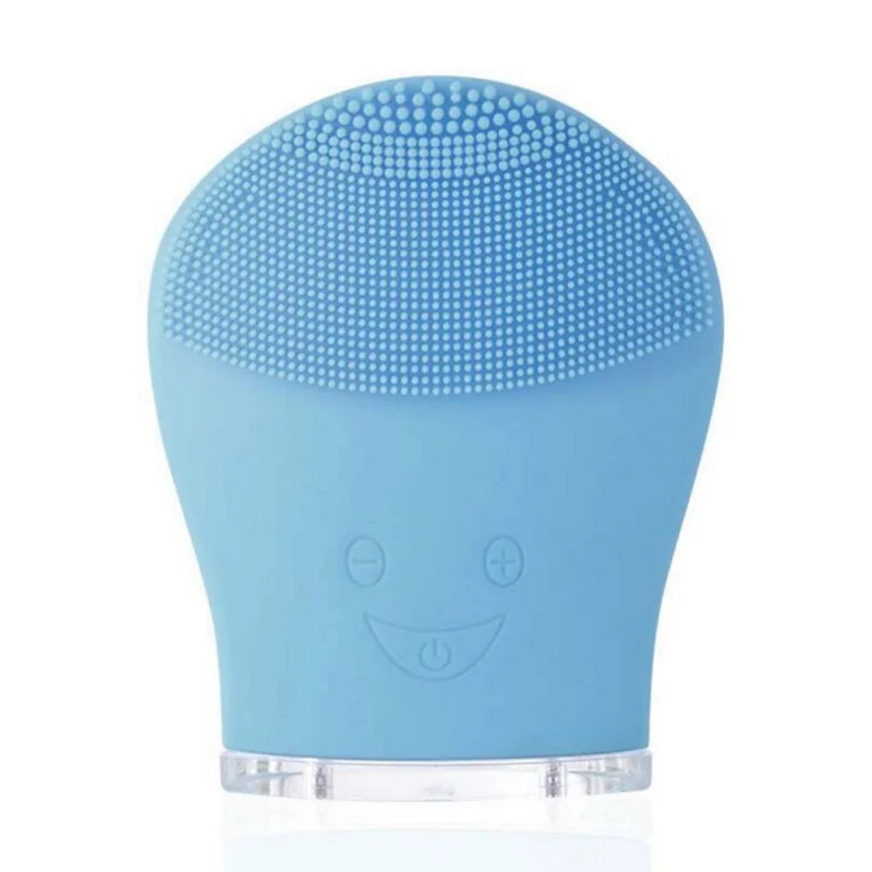 DH1259L Очищающая щетка для лица, USB, звуковая вибрация, очиститель для лица, силиконовая, Глубокая Чистка Пор, электрическая, водонепроницаемая, массажная, мягкая, для мытья лица - Цвет: DH1259L