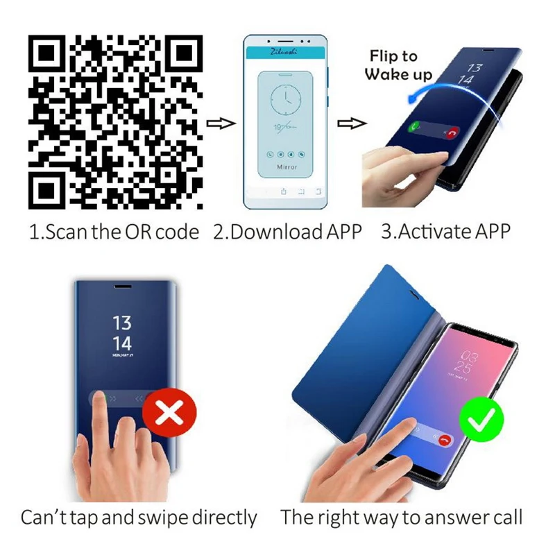 Умный зеркальный флип-чехол для huawei P30 P20 Pro P10 Lite, чехол для телефона huawei P9 P10 Plus, кожаный задний Чехол бант etui