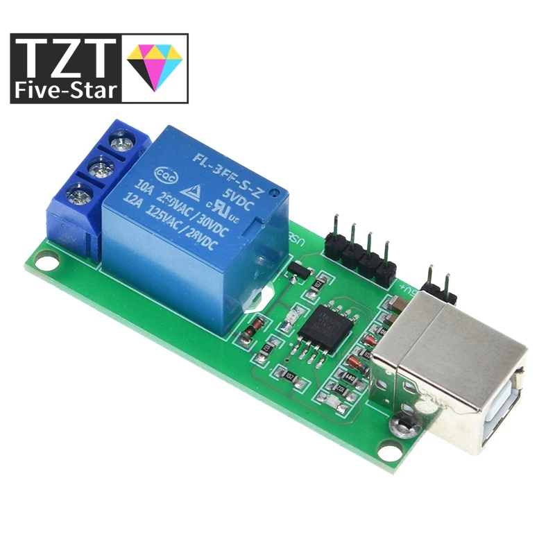 TZT Smart Electronics DC 5V USB Relay 1CH 1 Channel Programmable Computer Control For Home Controller Module Board | Электронные