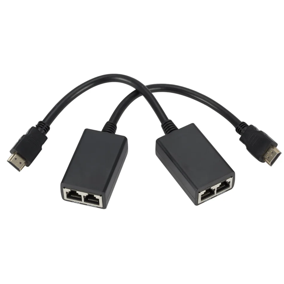 Более RJ45 CAT5e CAT6 UTP LAN Ethernet HDMI-совместимый удлинитель Ретранслятор 1080P FHD 3D футов (30 м)
