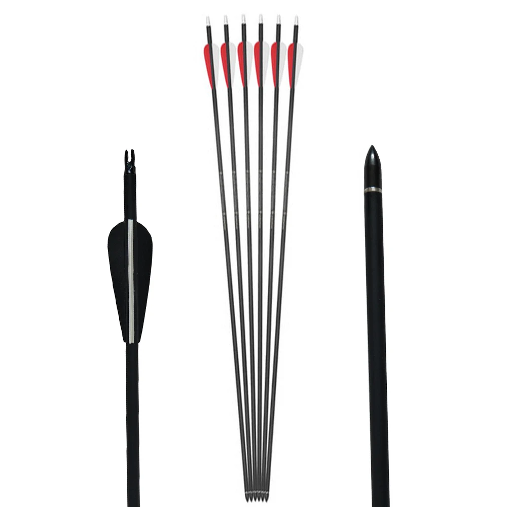 

82cm Mixed Carbon Arrow Spine 600 Outer Diameter 7.8 mm Inner diameter 6.2 mm for Compound Bow Archery Hunting