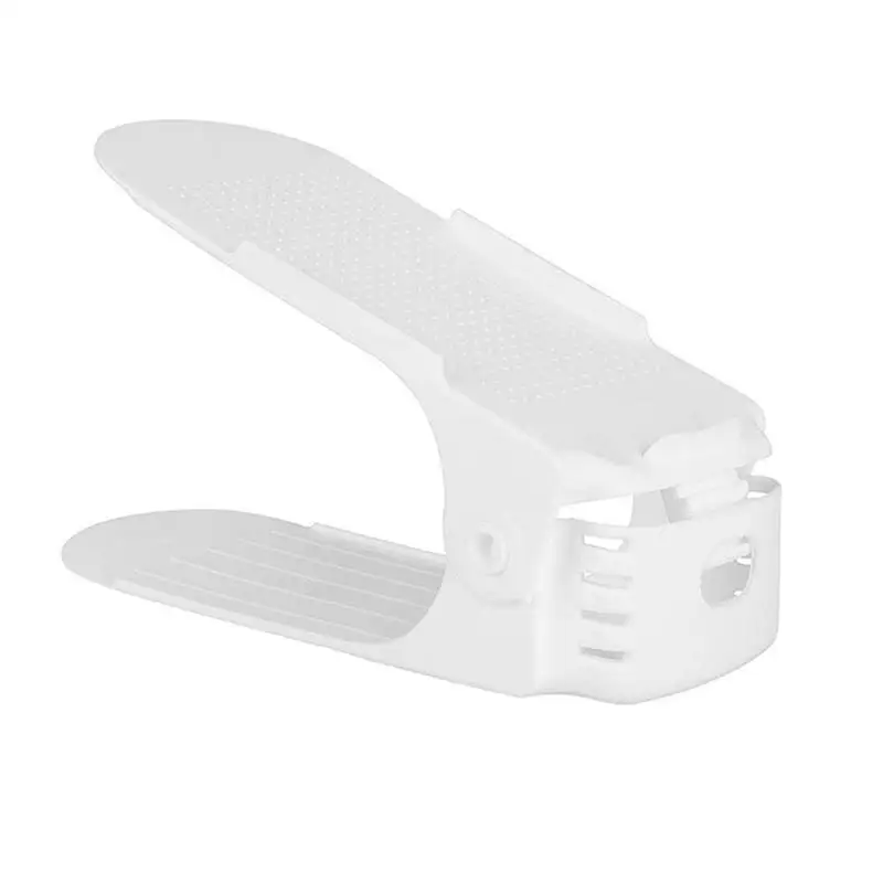 

Adjustable Small Shoe Rack Space-Saving Shoe Holder Plastic Shoe Support material to support heavy shoes.