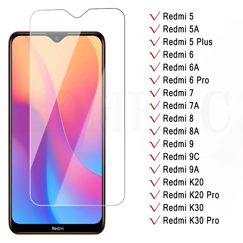 

9H Tempered Glass For Xiaomi Redmi 7 8 9 7A 8A 9A 9C 5A 6A 5 6 Plus Pro Clear Glass Film For Redmi K20 K30 Pro Screen Protector