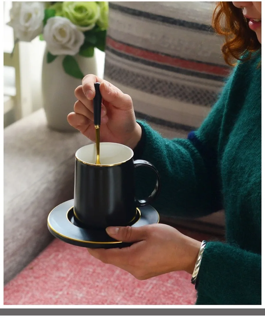 Европейский стиль Маленькая Роскошная кофейная чашка набор блюдце Ручная работа