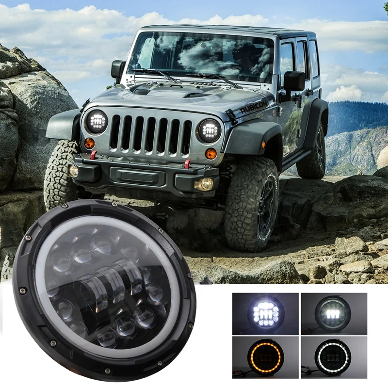 

400W 40000LM 7Inch LED Headlight Hi/Lo Beam DRL for Jeep Wrangler JK TJ LJ 1997-2019 Rubicon H4 with H13 Connection
