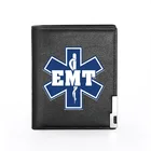 Новый EMT неотложный медицинский техник фельдшерская тематическая печать из искусственной кожи кошелек мужской двойной кредит держатель для карт короткий кошелек мужской