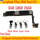 Материнская плата 32 ГБ, 128 ГБ, 256 ГБ для iphone 7 plus сбез Touch ID,100% тест для iphone 7 P, логические платы, хорошо работают, бесплатный icloud