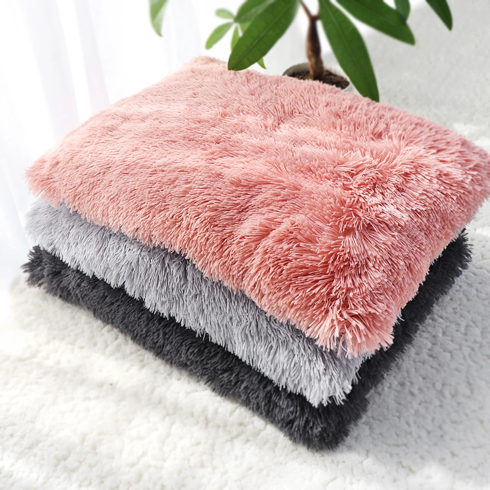 

Soft Winter Dog Cat Mat Plush Fleece Thick Dogs Puppy Bed Removable Pad Pet Sleeping Mat Cushion for Small Medium Large Dogs