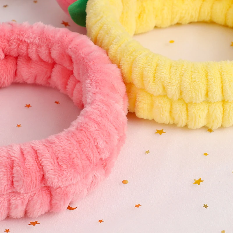 

Japan Style New Sweet Simple Peach Plush Hairband Cute Funny Peach Face Wash Makeup Headband for Women Fashion Hair Accessories