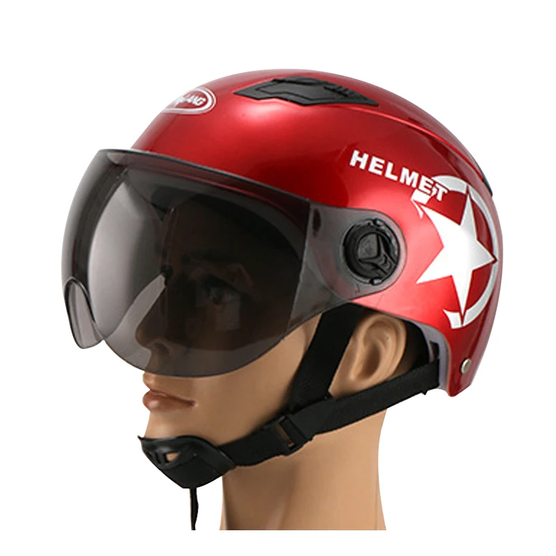 Мотоциклетный полушлем с солнцезащитным ремнем подходит для велосипеда горного