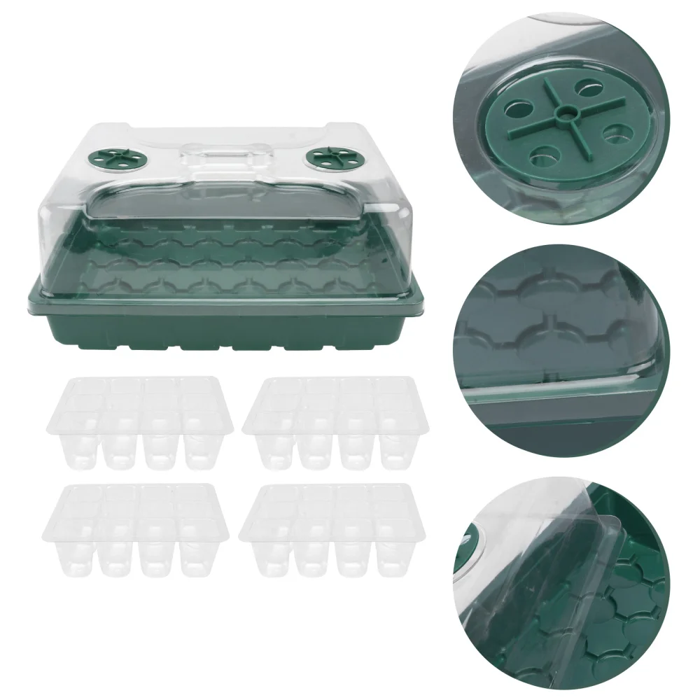 

1Set Practical Succulent Tray Creative Plant Germination Tray Green