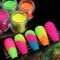 fluorescent nail art sugar powder dazzling nail art pigment glitter colorful rainbow dust for diy manicure decoration design