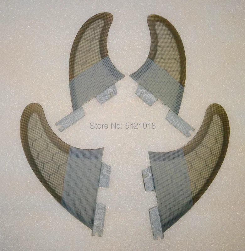 Четырехъядерный набор плавников для серфинга крутые серые большие сетчатые G5GL