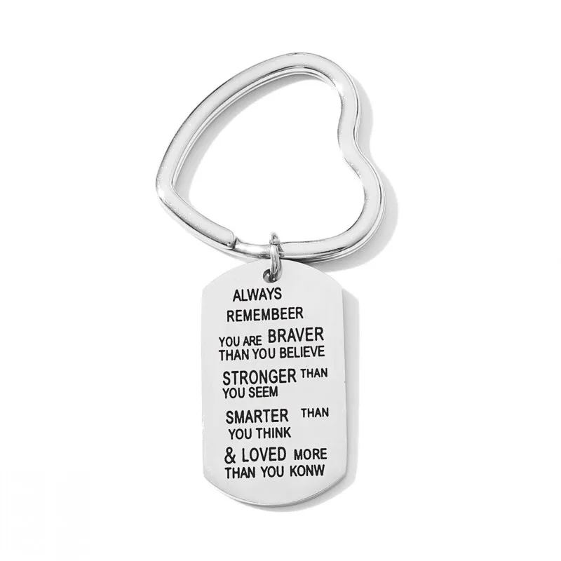 Воодушевляющий брелок из нержавеющей стали отвага подарок для друзей семьи