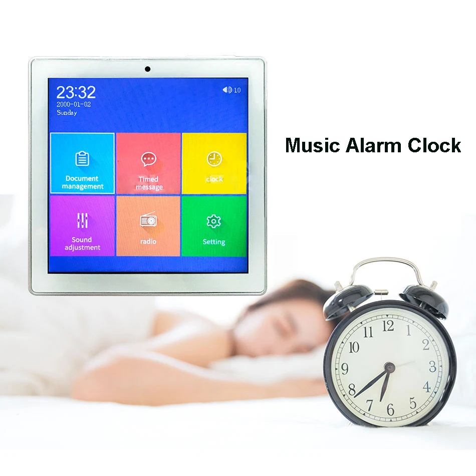 Настенный аудиоусилитель с сенсорным экраном и Bluetooth беспроводным пультом