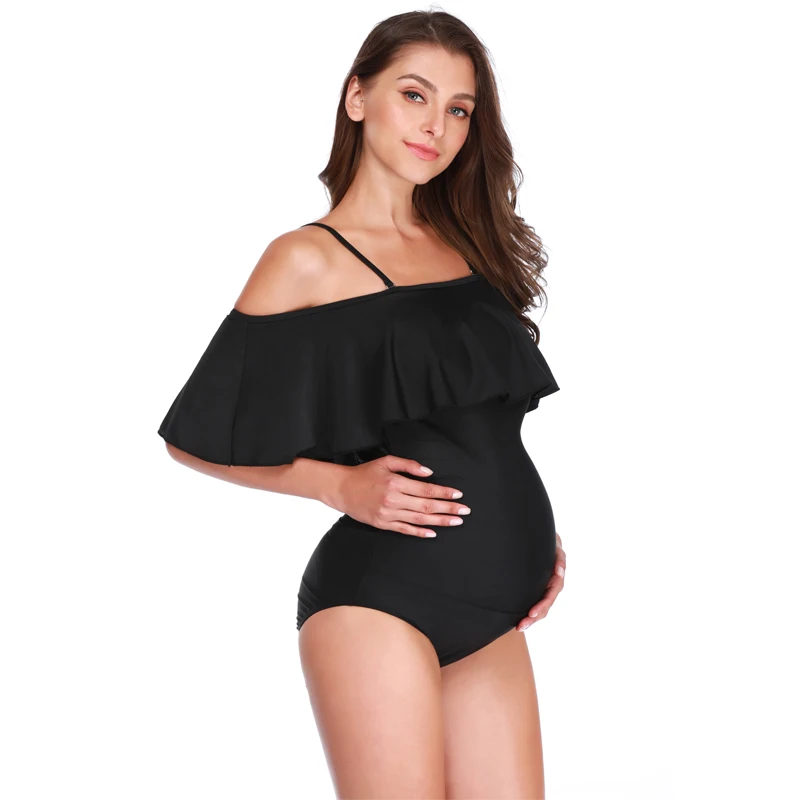 Купальник Цельный для беременных Новинка Лето 2019 пикантное бикини большого