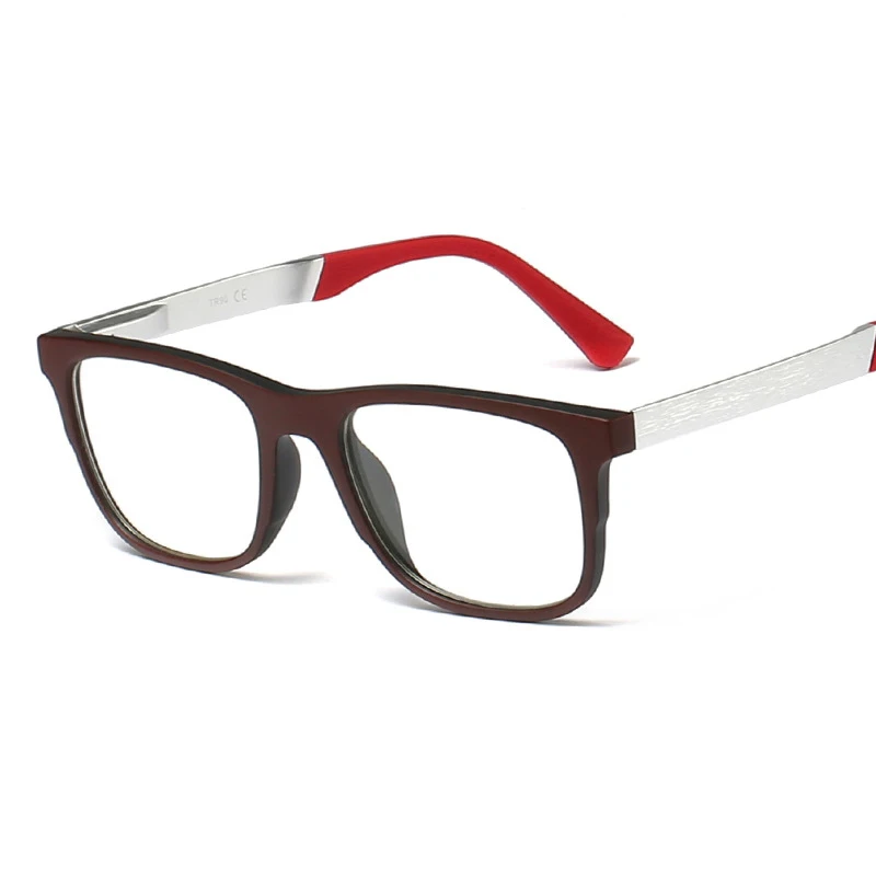 Мужская оправа для очков Vazrobe Tr90 винтажная полная прозрачные линзы в стиле