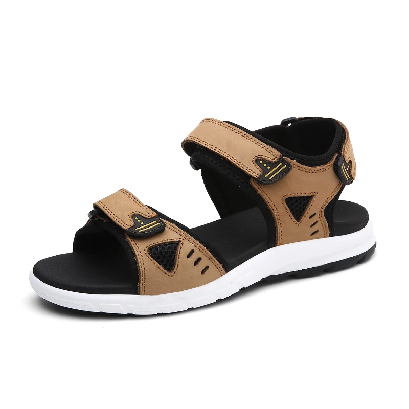 

Сандалии SHENCE мужские из натуральной кожи, модные повседневные водонепроницаемые Нескользящие мягкие туфли для бисероплетения, обувь в рим...