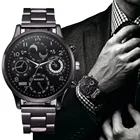Мужские часы с кристаллами из нержавеющей стали, аналоговые кварцевые наручные часы, браслет, Relogios Masculino erkek kol saati zegarek Q7, 2019