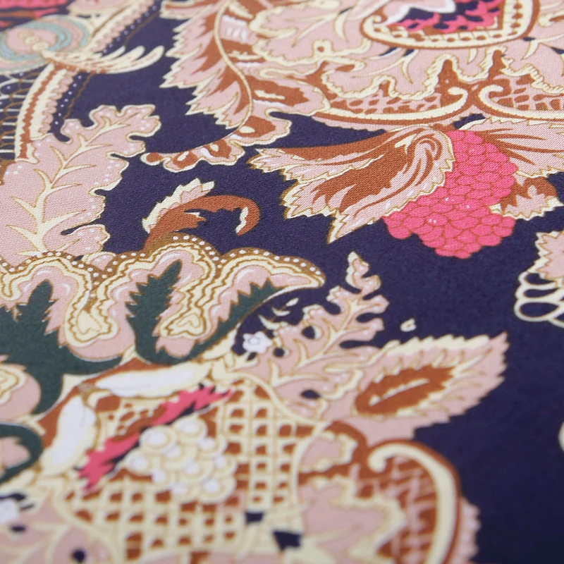 HLQON 100% хлопок сатин темно-синий трехмерный узор ткань для рукоделия шитье одежды