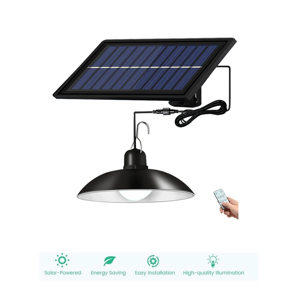 

Retro Lampshade Solar Pendant Chandelier solar Outdoor Light Wall Lamp Waterproof Garden Light Path Emergency Security Light 3 S