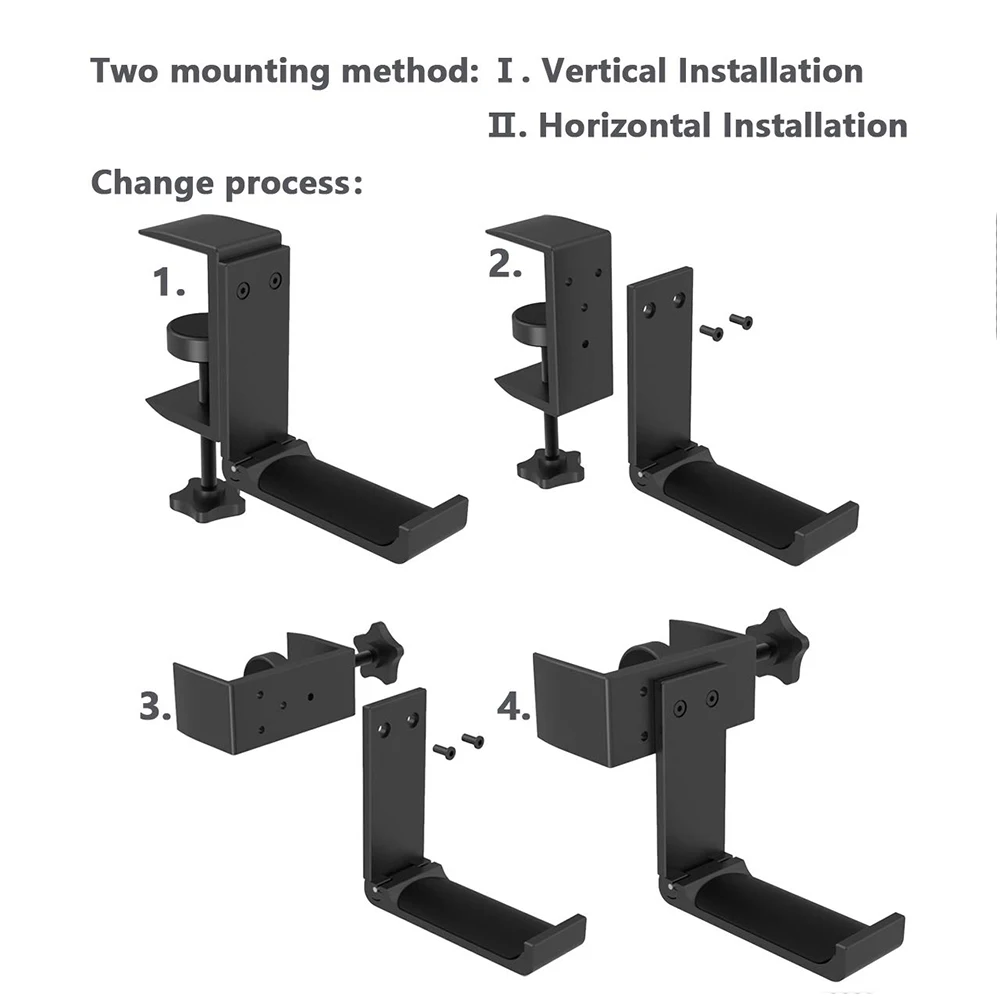 Универсальная гарнитура вешалка крюк для наушников держатель стол крепеж стойка Алюминий сплав с складной