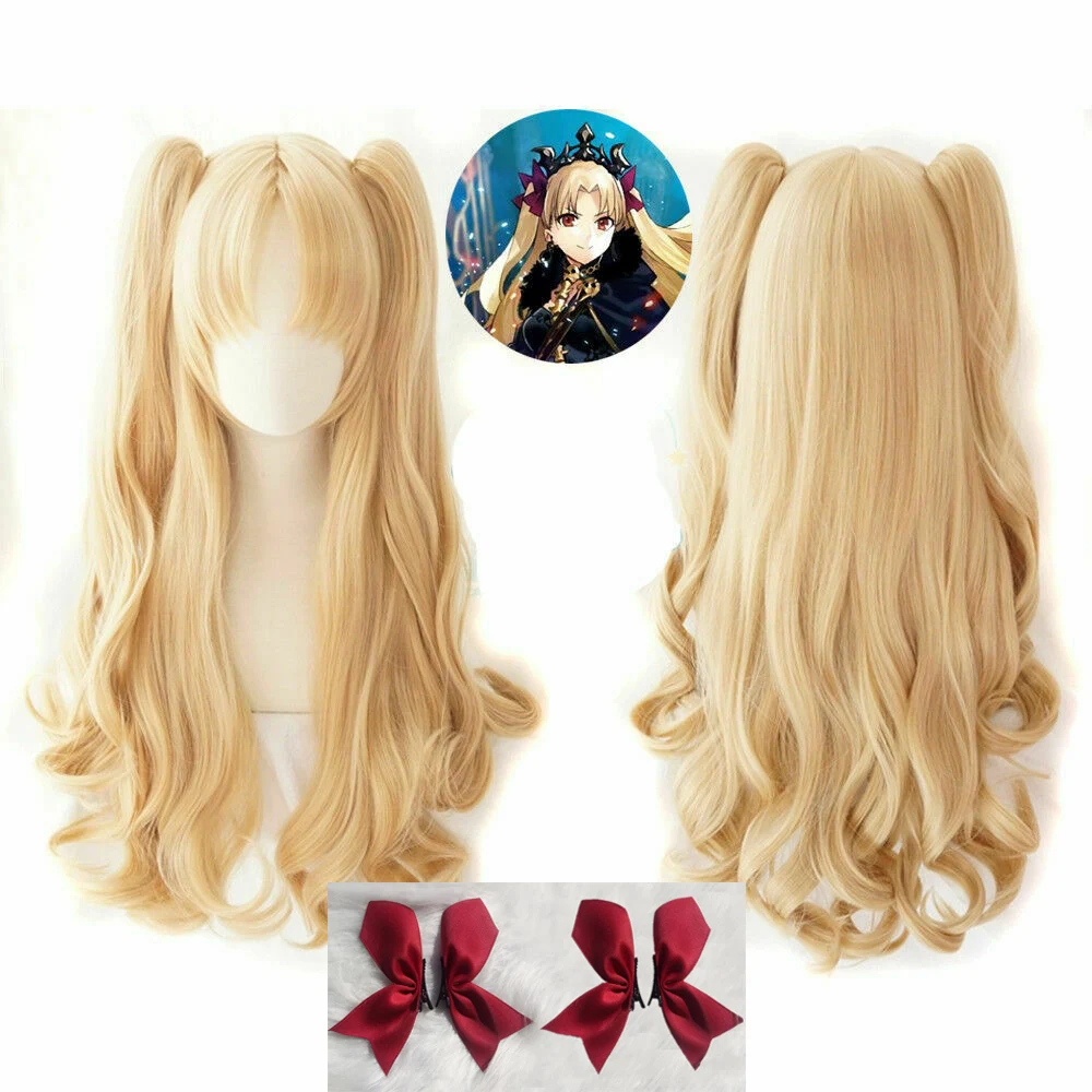 FGO Fate Grand Order Ereshkigal косплей парик служанка Lancer хвост светлые волосы парики + 4