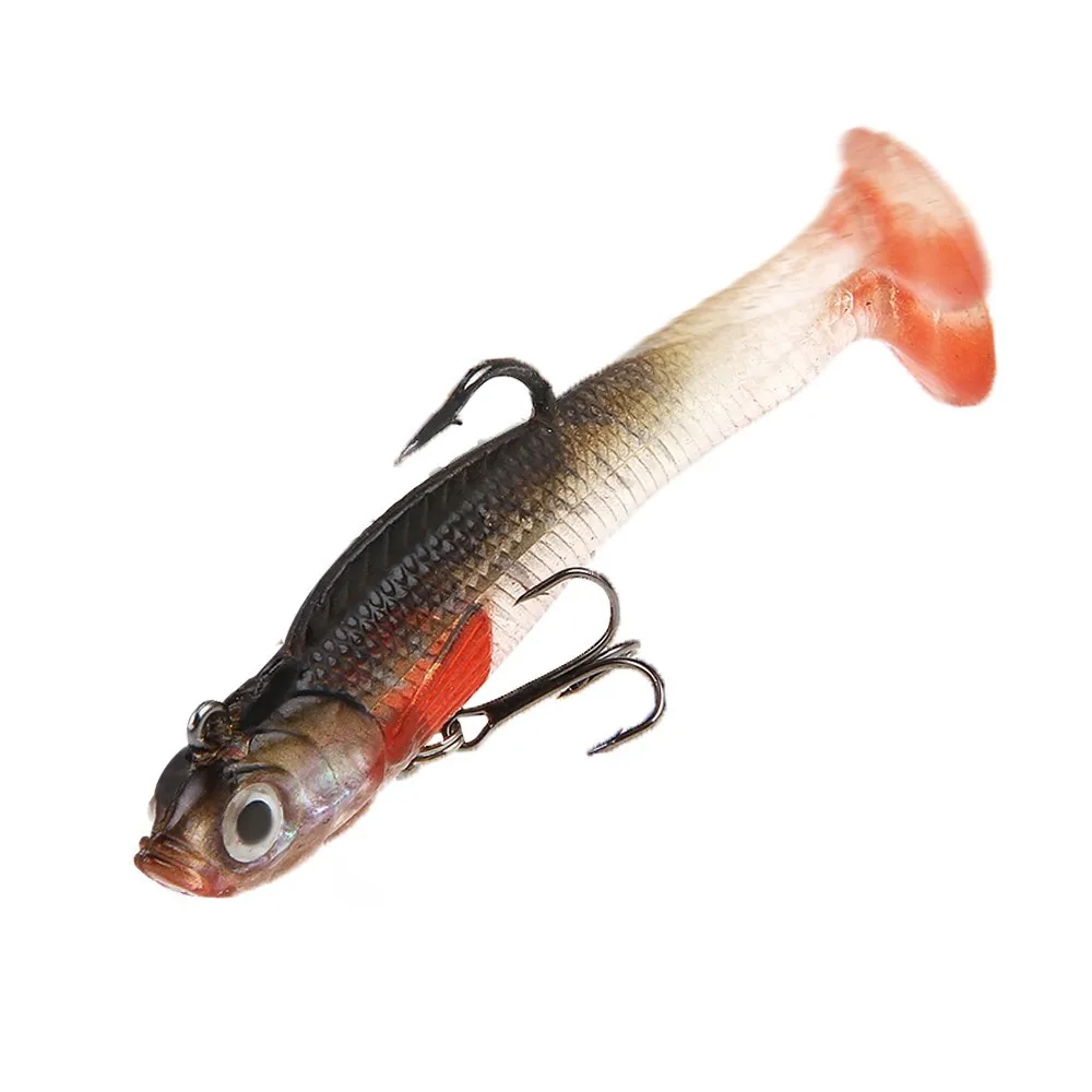 

Hard Lead Head Fishing Lure Wobblers Jig Head Silicone Baits Crank Hook Jigging Bass Pike Zander Bait Artificial Bait 8/10cm 07