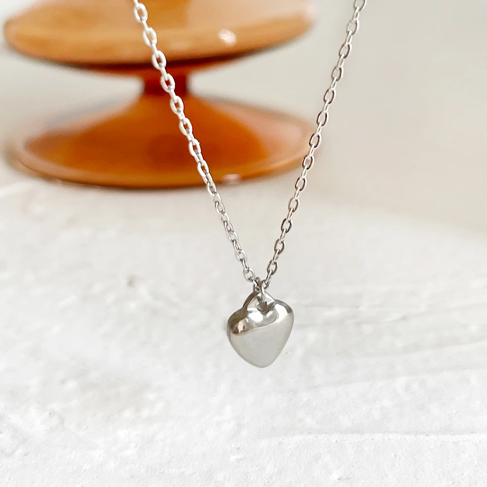 Monlansher милый кулон Сердце ожерелье мульти Цвет титановая сталь цепочка колье для