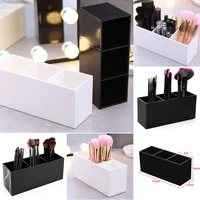3 lattices makeup brush organizer plastic table cosmetic pen container eyebrow brush holder lipsticknail polish storage box