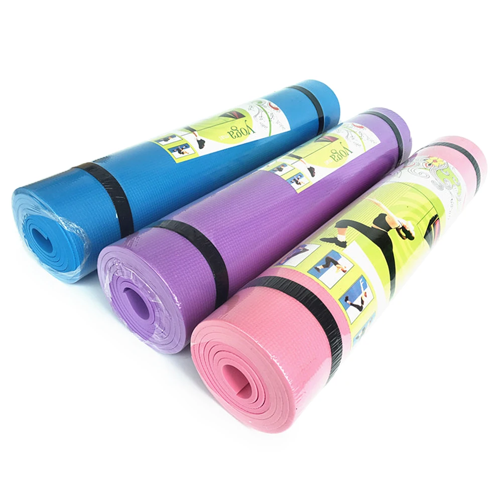 Коврик для йоги из вспененного этилвинилацетата толщиной 6 мм нескользящий