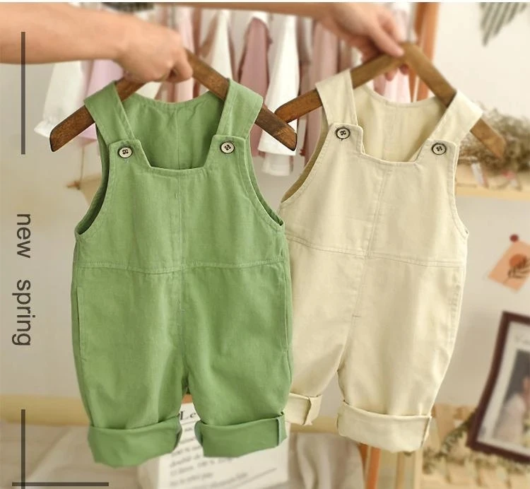 

Girls' suspenders Spring Girls pants loose spring and autumn style boys' Jumpsuit children's pants trousers P4945