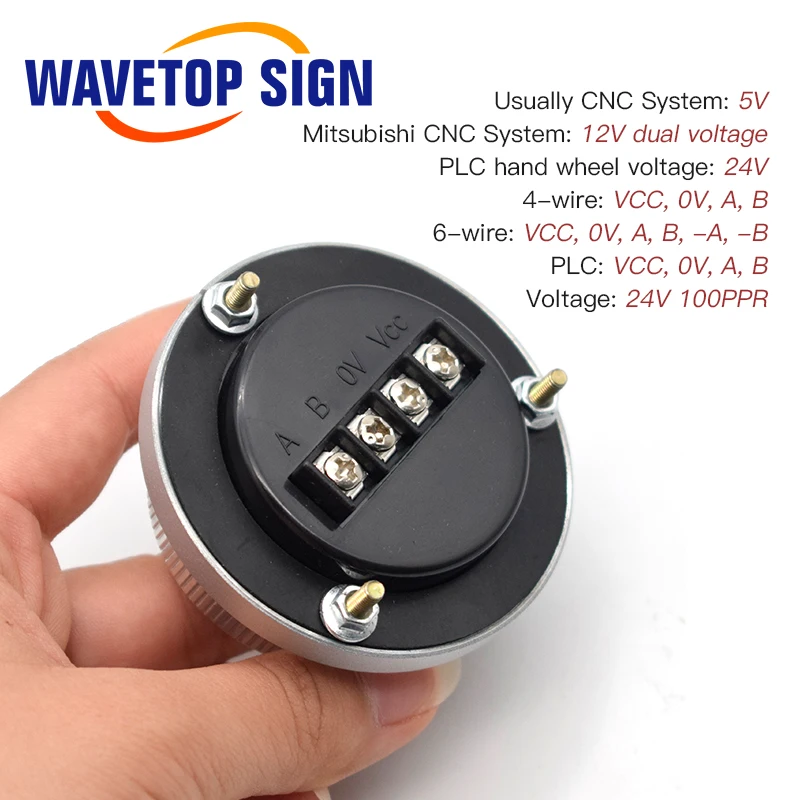 CNC маховик генератора 5V 4Pin 6Pin импульсный 100 ручной генератор импульсов с ЧПУ 60 мм вращающийся регулятор
