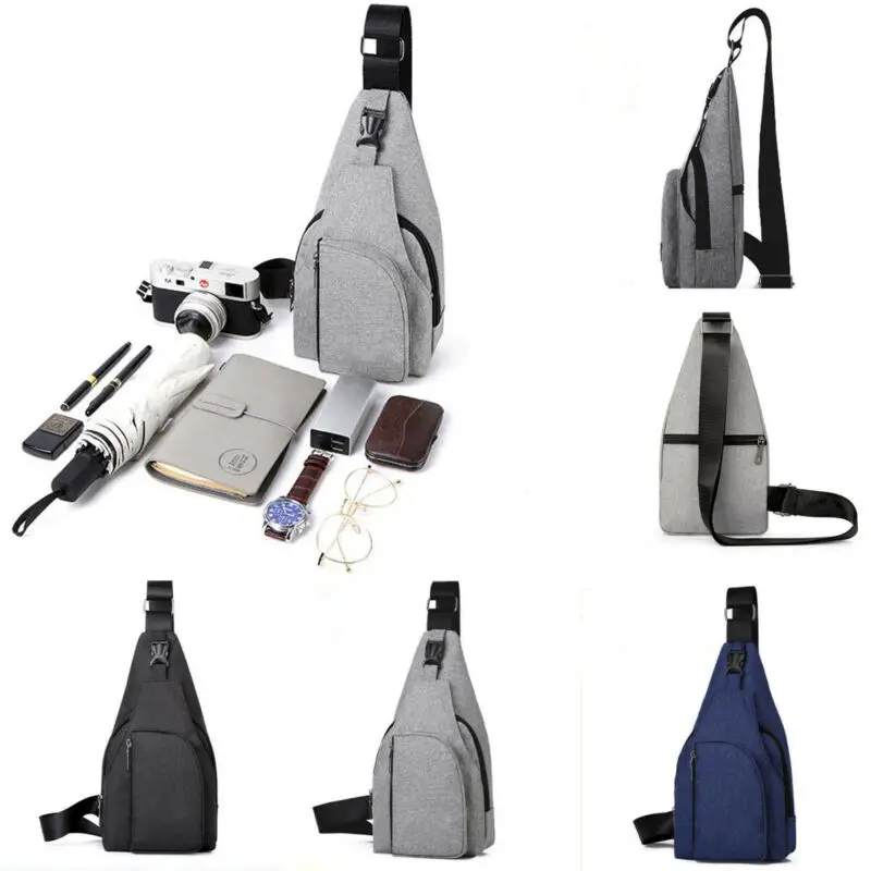 Мужские сумки-слинги маленькая нагрудная сумка дорожный рюкзак с USB-портом для