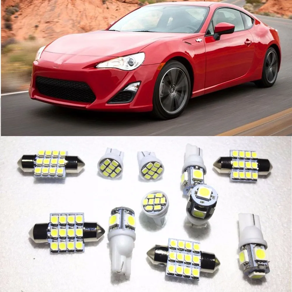 11 комплектов белых светодиодных ламп внутренняя Комплектация T10 и 31 мм Карта