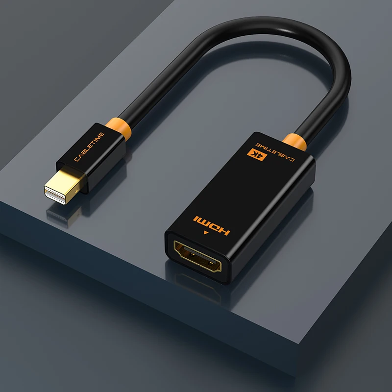 Переходник CABLETIME Thunderbolt Mini DP HDMI штекер гнездо 4K мини порт дисплея к кабелю для ПК