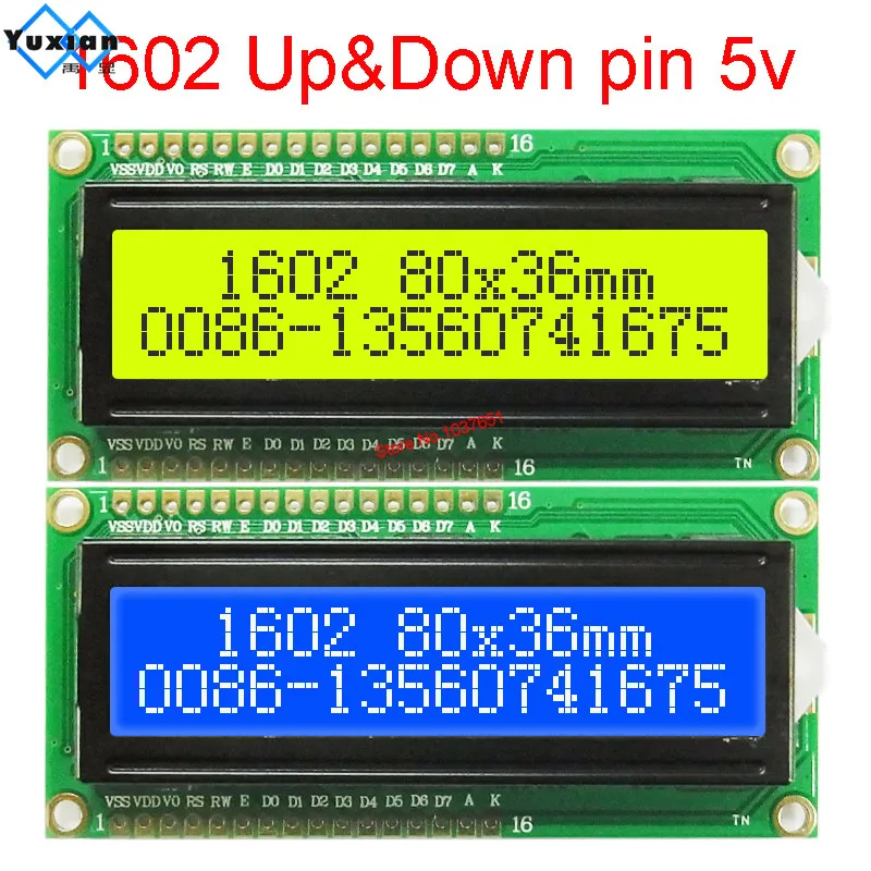 

Модуль ЖК-дисплея 2. 0 16x2 1602a двойной pin up dowm 16pin