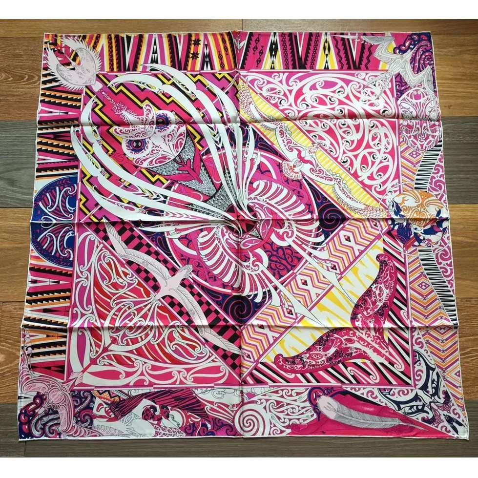 

Large Square 100% Silk Scarf Shawl Wraps Women's Fashion Hijab Head Scarves 88*88cm