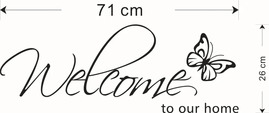 Наклейки для домашнего декора «Добро пожаловать в наш дом» текстовые узоры настенные наклейки домашний декор живые Наклейки для декора комнаты