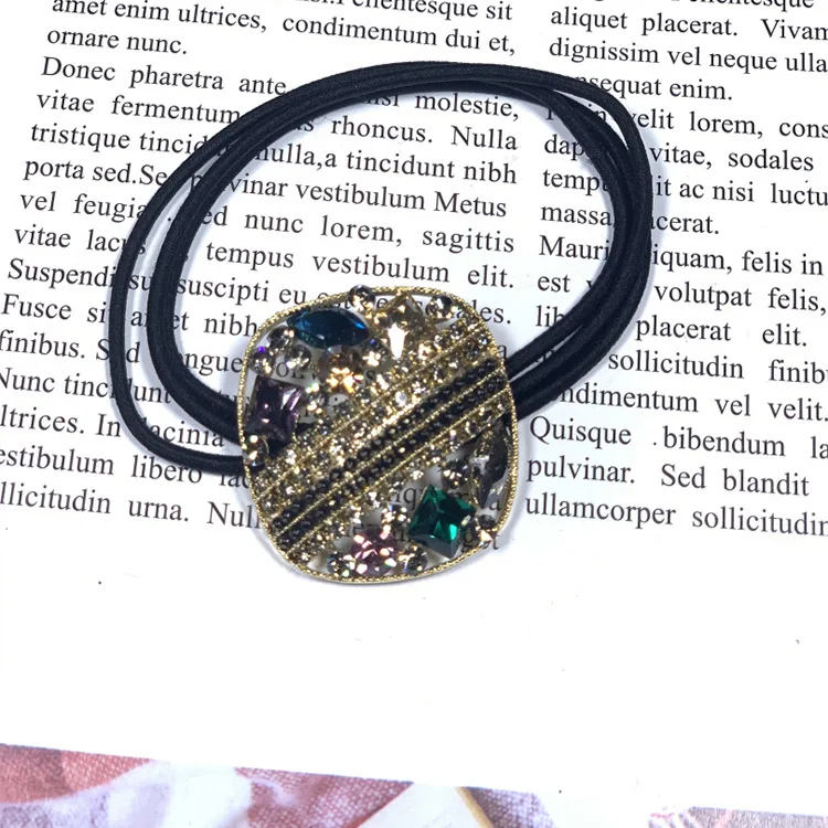 

Ins Новый обтягивающий темперамент Тонкий Кристалл квадратный нежный веревка для волос кобура эластичный головной убор Цветочный волос